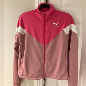 Puma Pink and White Women's Jacket